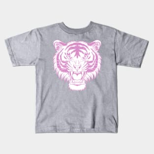 Angry tiger head illustration Kids T-Shirt